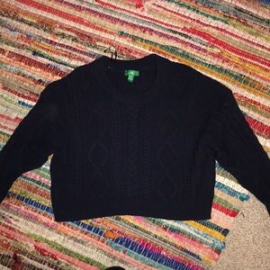 Crop knit sweater